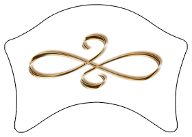 DABAN-601-BZ-WT Bronze Scroll White